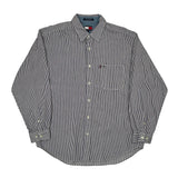 Tommy Jeans Striped Shirt - Large Black & White Cotton