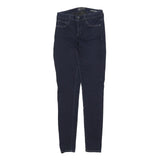 GUESS Womens Jeans Navy Cotton Blend Slim Skinny Zip W25 L28 Stylish Casual