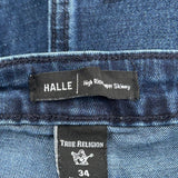 True Religion Skinny Jeans - 30W US 6 Blue Cotton