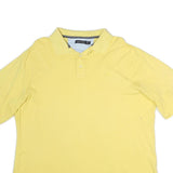 NAUTICA Mens Yellow Short Sleeve Plain XL Cotton Polo Shirt Casual Summer