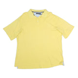 NAUTICA Mens Yellow Short Sleeve Plain XL Cotton Polo Shirt Casual Summer