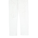 NXS Womens Slim White Denim Jeans W30 L28 Distressed Cotton Blend Zip
