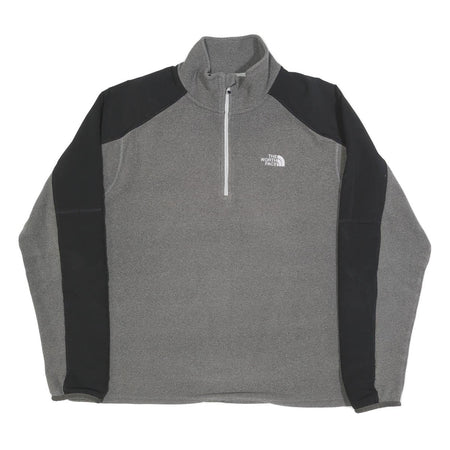 THE NORTH FACE Mens Grey & Black Outdoor Pullover Plain Crew Neck Basic Knit L