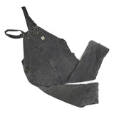 CARHARTT Mens Black Cotton Blend Relaxed Dungarees L W44 L28 Workwear Utility