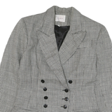 LOBEN Mens Black & White Checked Tailored Jacket M Polyester Blend Double