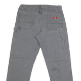 DICKIES Mens Grey Regular Fit Straight Denim Jeans W38 L33 Workwear Zip Closure