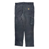 Carhartt Double Knee Carpenter Pants - 32W 32L Gray Cotton