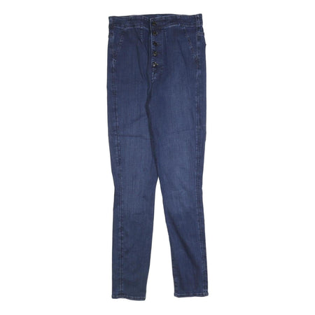 7 FOR ALL MANKIND Womens Jeans Blue Slim Skinny Denim Medium W32 L32 Button