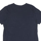 NAUTICA Mens Navy Blue Graphic T-Shirt XL Short Sleeve Crew Neck Cotton Blend