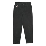 HIS Womens Classic Black Skinny Denim Raw Cotton W30 L30 Zip Closure Jeans