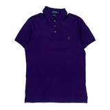 Polo By Ralph Lauren Slim Fit Polo Shirt - Large Purple Cotton