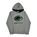 Green Bay Packers Nfl Hoodie - Large Gray Cotton Blend
