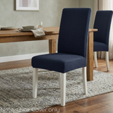 Anyseat Navy Waterproof Chair Cover – Corn Kernel Pattern Stretch Slipcover for Dining Room