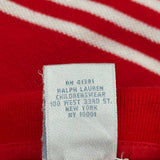 Age 9 Months Ralph Lauren Striped Overalls - 3XS Red Cotton