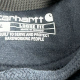 Carhartt Spellout Hoodie - Large Gray Cotton