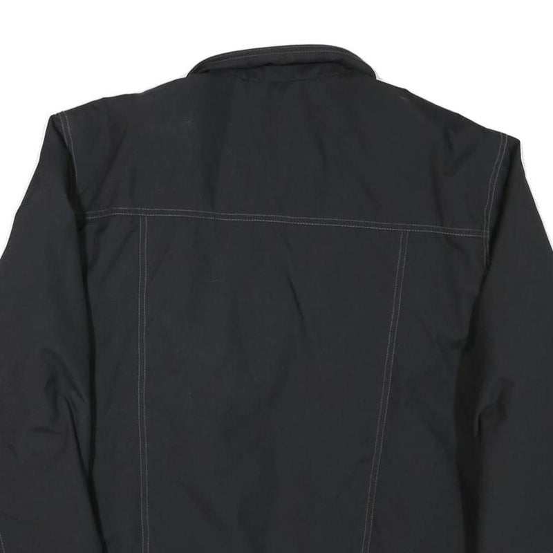 HIGHWAY Mens Black Jacket L Polyester Blend Zip Front Classic Fit Pocket Detail