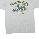 CHAMPION Mens Grey Grandma Bear Graphic T-Shirt L Short Sleeve Crew Neck Casual
