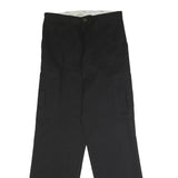 DICKIES Mens Polyester Blend Black Regular Straight Trousers W32 L33 Workwear