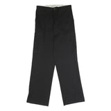 DICKIES Mens Polyester Blend Black Regular Straight Trousers W32 L33 Workwear