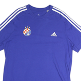 ADIDAS Mens Blue White Logo Graphic T-Shirt L Short Sleeve Crew Neck Sports