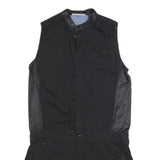 G-STAR Womens Black Playsuit Cotton Blend M Sleeveless Button Closure Casual