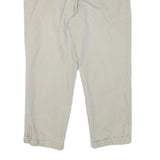 TOMMY HILFIGER Mens Cotton Blend Beige Relaxed Straight Trousers W34 L27 Casual
