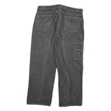 DICKIES Mens Relaxed Black Denim Jeans W38 L30 Workwear Carpenter Zip Closure