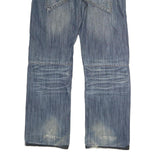 MONOPOL Mens Jeans Blue Regular Straight Denim Medium W38 L32 Stylish Pockets