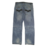 MONOPOL Mens Jeans Blue Regular Straight Denim Medium W38 L32 Stylish Pockets