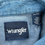 Wrangler Shirt - 2XL Blue Cotton