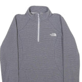 THE NORTH FACE Womens Grey Pullover Plain 1/4 Zip Basic Knit XS Outdoor Layering