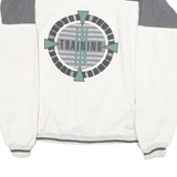 GEAR FOR SPORTS Mens Grey & White Training Crew Neck L Pullover Sweatshirt