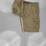 Lee Cargo Shorts - 34W 11L Beige Cotton