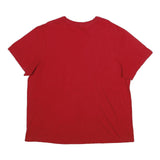 NIKE Mens Red Graphic T-Shirt 2XL Short Sleeve Crew Neck Cotton Comfort