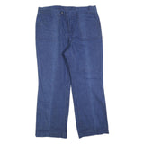 Womens Relaxed Blue Denim Jeans W38 L30 Cotton Blend Zip Pockets