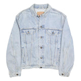 LEVI'S Mens Blue Denim Button Jacket L Cotton Classic Casual Outerwear