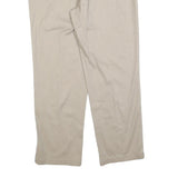 DOCKERS Mens Beige Regular Fit Straight Leg Trousers W34 L30 Cotton Blend Zip