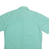 WRANGLER Mens Green Pattern Shirt L Short Sleeve Cotton Blend Casual Button