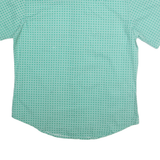 WRANGLER Mens Green Pattern Shirt L Short Sleeve Cotton Blend Casual Button