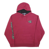 CHAMPION Mens Maroon Hoodie XL Camo Print Logo Pullover Casual Cotton Blend