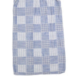 TOMMY HILFIGER Womens Blue & White Patchwork Sleeveless Shirt Dress Cotton Blend