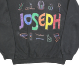 MILLENITEX Mens Black Joseph Crew Neck M Sweatshirt Colourful Print Pullover
