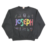 MILLENITEX Mens Black Joseph Crew Neck M Sweatshirt Colourful Print Pullover