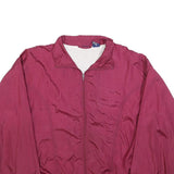 Mens Red Casual Zip Jacket 2XL Polyester Blend Plain Lightweight Outerwear