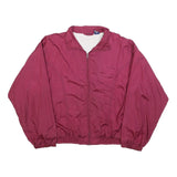 Mens Red Casual Zip Jacket 2XL Polyester Blend Plain Lightweight Outerwear