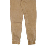 Womens Beige Cotton Blend Relaxed Drawstring Waist Trousers W28 L29 Casual