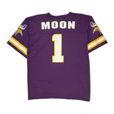 Minnesota Vikings Logo Athletics Nfl Football Jersey - Large Purple Cotton