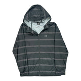 Oakley Striped Windbreaker - Large Black Polyester