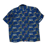 Pineapple Connection Graphic Hawaiian Shirt - Small Blue Viscose