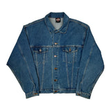 Hollywood Harley Davidson Denim Jacket - Large Blue Cotton